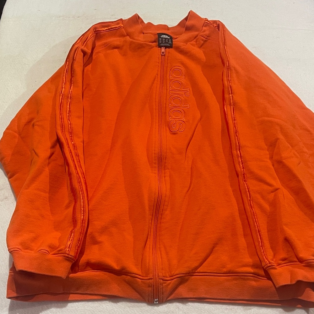 Adidas Bold Orange Zip-Up Jacket size 3xl